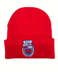 Strickmütze rot