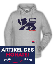 Hoodie Löwe Grau/Navy